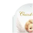 karnet na banknot chrzest swiety aniol serduszko 100x65 mm