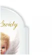 karnet na banknot chrzest swiety aniol serduszko 100x65 mm