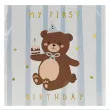 kartka okoliczno ciowa 1 urodziny misiek partydeco 14 x 14 cm