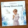 kartka okolicznosciowa chlopiec w albie prezent pamiatka na komunie swieta 15x15 cm