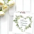 kartka okolicznosciowa eukaliptusowe serce prezent pamiatka na komunie swieta 15x15 cm