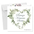 kartka okolicznosciowa eukaliptusowe serce prezent pamiatka na komunie swieta 15x15 cm