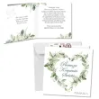 kartka okolicznosciowa eukaliptusowe serce prezent pamiatka na komunie swieta 15x15 cm