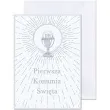 kartka okolicznosciowa ihs pierwsza komunia swieta kielich szara paw 15 4 x 15 4 cm