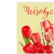 kartka okolicznosciowa laurka wielkanocna pisanki z tulipanami swiecka maki 11 7 x 16 7