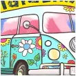 kartka okolicznosciowa urodziny hipisowski autobus henry 15 x 15 cm