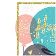 kartka okolicznosciowa urodziny kolorowe balony i gwiazdki henry b6