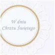 kartka okolicznosciowa w dniu chrztu sw biala falbanka paw 15 4 x 15 4 cm