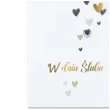 kartka okolicznosciowa w dniu slubu serduszka paw 12 5 x 17 6 cm