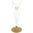 kieliszki jednorazowe 18 urodziny szampan zlote santex 140 ml 6 szt