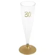 kieliszki jednorazowe 30 urodziny szampan zlote santex 140 ml 6 szt