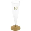 kieliszki jednorazowe 60 urodziny szampan zlote santex 140 ml 6 szt