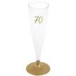 kieliszki jednorazowe 70 urodziny szampan zlote santex 140 ml 6 szt