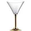 kieliszki jednorazowe martini aperitif zlote chrom goldplast 185 ml 10 szt