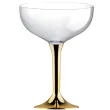 kieliszki jednorazowe szampan classic zloty chrom goldplast 205 ml 10 szt