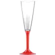 kieliszki jednorazowe szampan long xl czerwone transparent goldplast 160 ml 10 szt