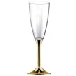 kieliszki jednorazowe szampan long zloty chrom goldplast 120 ml 10 szt