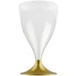 kieliszki jednorazowe wino claassic zlote goldplast 200 ml 10 szt