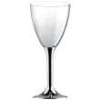 kieliszki jednorazowe wino classic srebrny chrom goldplast 180 ml 6 szt