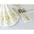 kieszonka na sztucce airlaid komunia hostia zlote paw 40 cm 25 szt