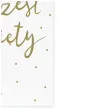 kieszonka na sztucce chrzest swiety kropki zloty partydeco 10 x 20 cm 6 szt