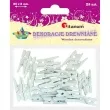 klamerki ozdobne drewniane 2 5 cm biale titanum 25 szt
