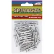 klamerki ozdobne drewniane metaliczne srebrny aliga 25 szt 3 cm
