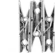 klamerki ozdobne plastikowe metaliczne srebrny aliga 12 szt 3 5 cm
