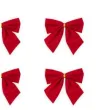 kokardki dekoracyjne na prezent czerwone partypal 12 szt