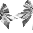 kokardy metalizowane srebrny arpex 13 x 12 cm 2 szt