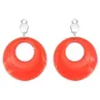 kolczyki blyskawice neonowe na klipsie pomaranczowy 4 5 cm