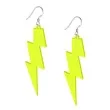 kolczyki blyskawice neonowe zolte 20x70 mm