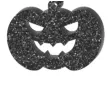 kolczyki dynie czarny brokat 30x23 mm