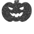 kolczyki dynie czarny brokat 30x23 mm