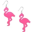 kolczyki flamingi neonowe rozowe 35x60 mm