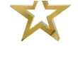 kolczyki gwiazdki blysk zlote lustrzane 40x55 mm