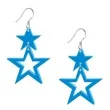 kolczyki gwiazdki classic niebieskie 40x55 mm
