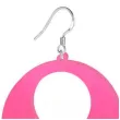 kolczyki kolka neonowe rozowe 50x50 mm