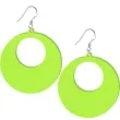 kolczyki kolka neonowe zielone 50x50 mm