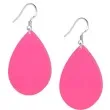 kolczyki lezki neonowe rozowe 30x45 mm