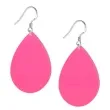 kolczyki lezki neonowe rozowe 30x45 mm