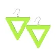 kolczyki neonowe trojkaty zielone 55 x 57 mm
