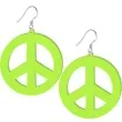 kolczyki pacyfki neonowe zielone 50x55 mm