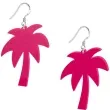 kolczyki palmy classic rozowe 40x50 mm