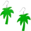 kolczyki palmy classic zielone 40x50 mm
