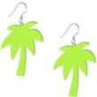 kolczyki palmy neonowe zielone 40x50 mm