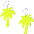kolczyki palmy neonowe zolte 40x50 mm