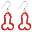 kolczyki peniski czerwone 22x33 mm