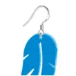 kolczyki piorka classic niebieskie 25x55 mm