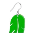 kolczyki piorka classic zielone 25x55 mm